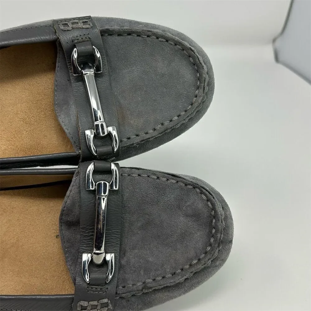 Vionic Women's Kenya Slip On Gray Loafers 9.5 Slip-On with Orthaheel Technology